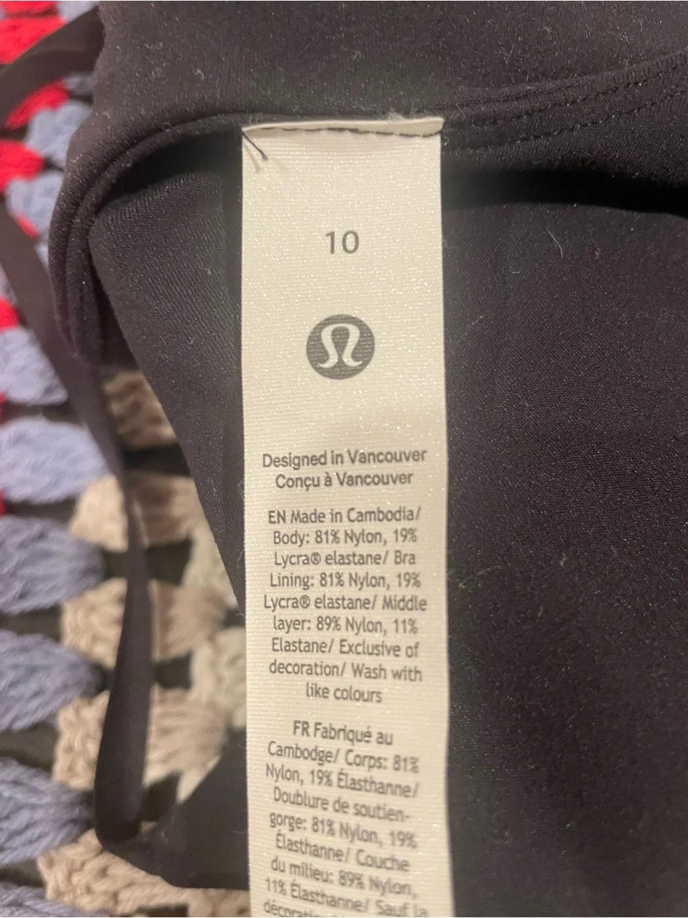 lululemon athletica Black Sports Bra with Tag